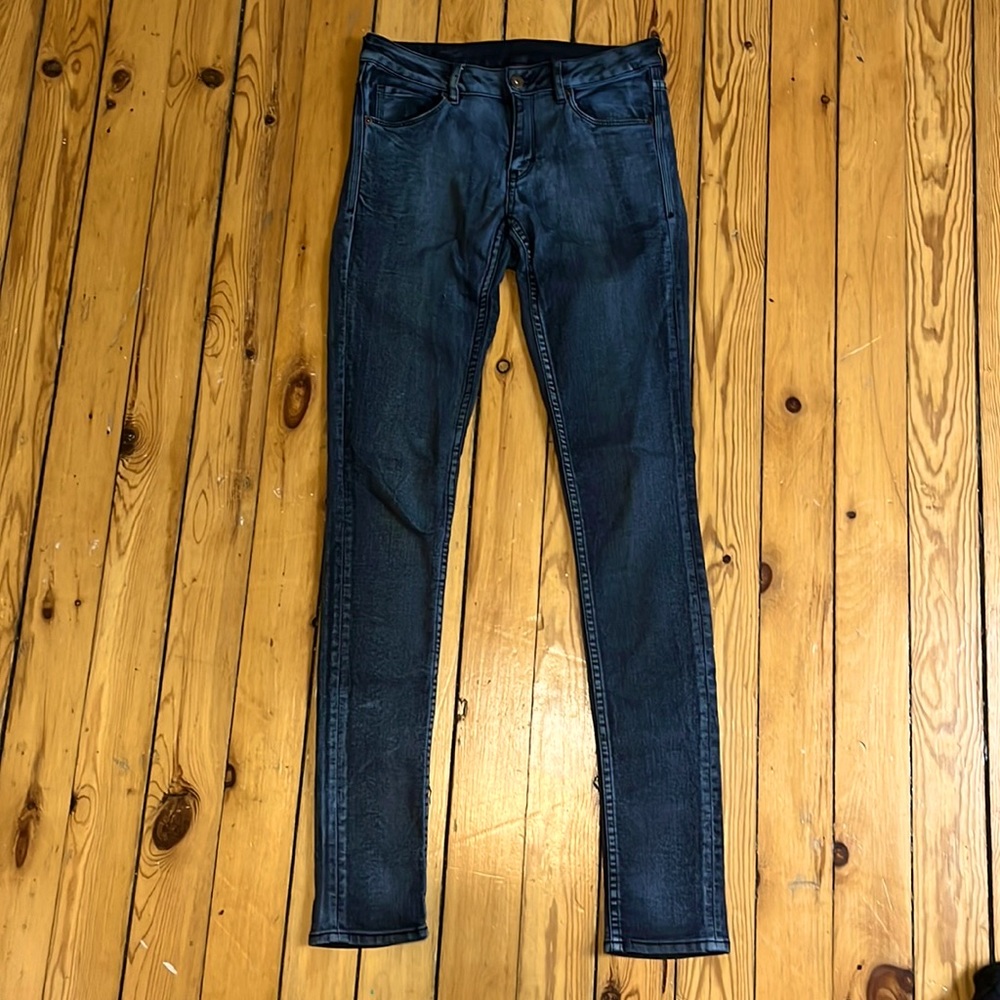 Stretch Skinny Jeans - Distressed Color